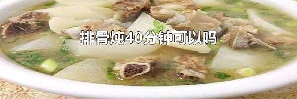 排骨炖40分钟可以吗