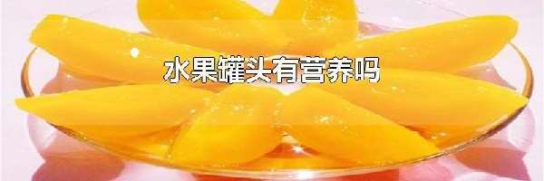 水果罐头有营养吗