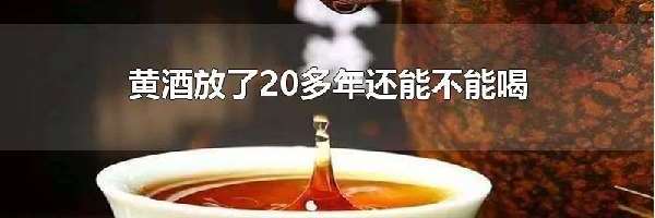 黄酒放了20多年还能不能喝