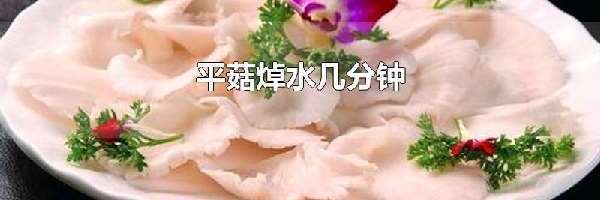 平菇焯水几分钟