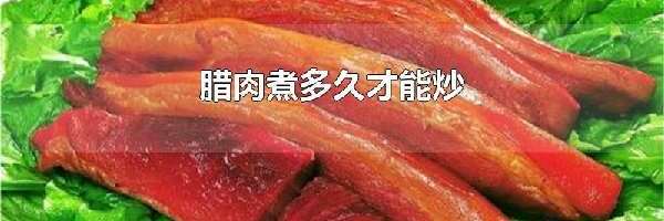 腊肉煮多久才能炒