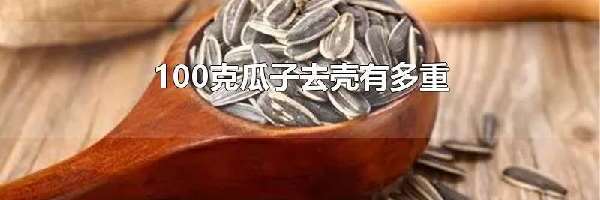 100克瓜子去壳有多重