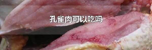 孔雀肉可以吃吗