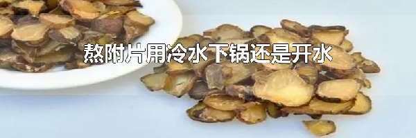 熬附片用冷水下锅还是开水