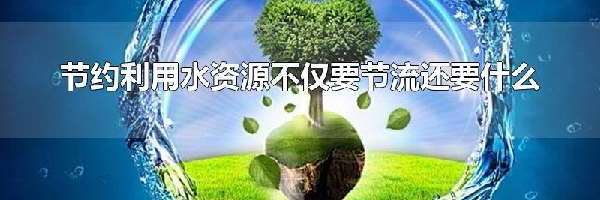 节约利用水资源不仅要节流还要什么