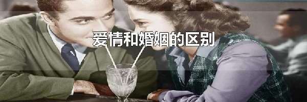 爱情和婚姻的区别