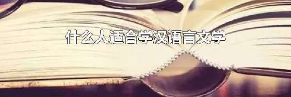 什么人适合学汉语言文学