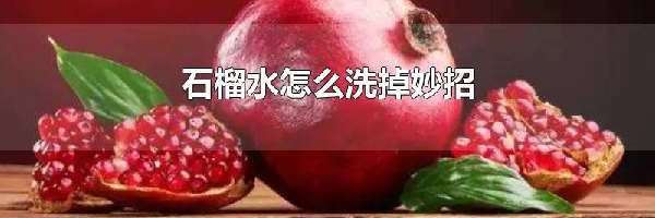 石榴水怎么洗掉妙招