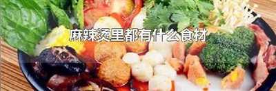 麻辣烫里都有什么食材