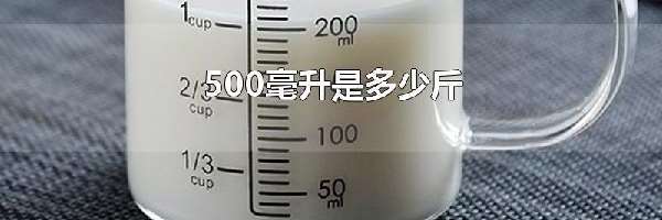 500毫升是多少斤