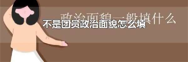 不是团员政治面貌怎么填