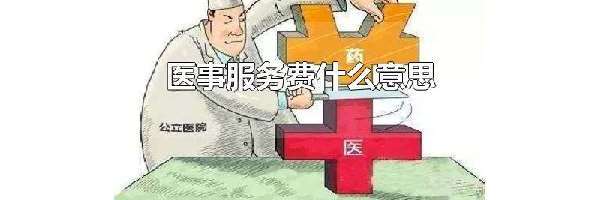 医事服务费什么意思