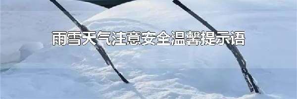 雨雪天气注意安全温馨提示语