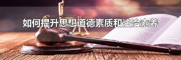 如何提升思想道德素质和法治素养