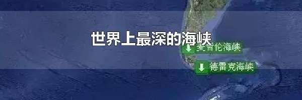 世界上最深的海峡