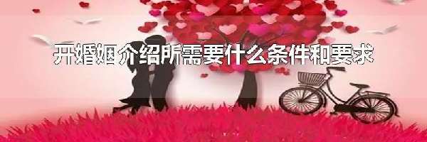 开婚姻介绍所需要什么条件和要求