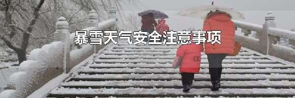 暴雪天气安全注意事项