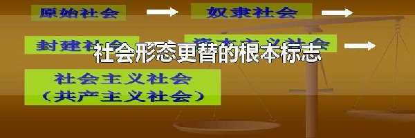 社会形态更替的根本标志