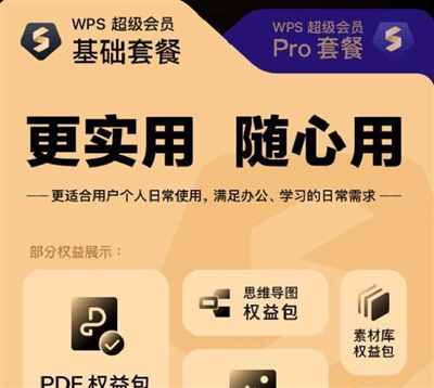 WPS推全新会员体系：Pro套餐248元/年可免费升级